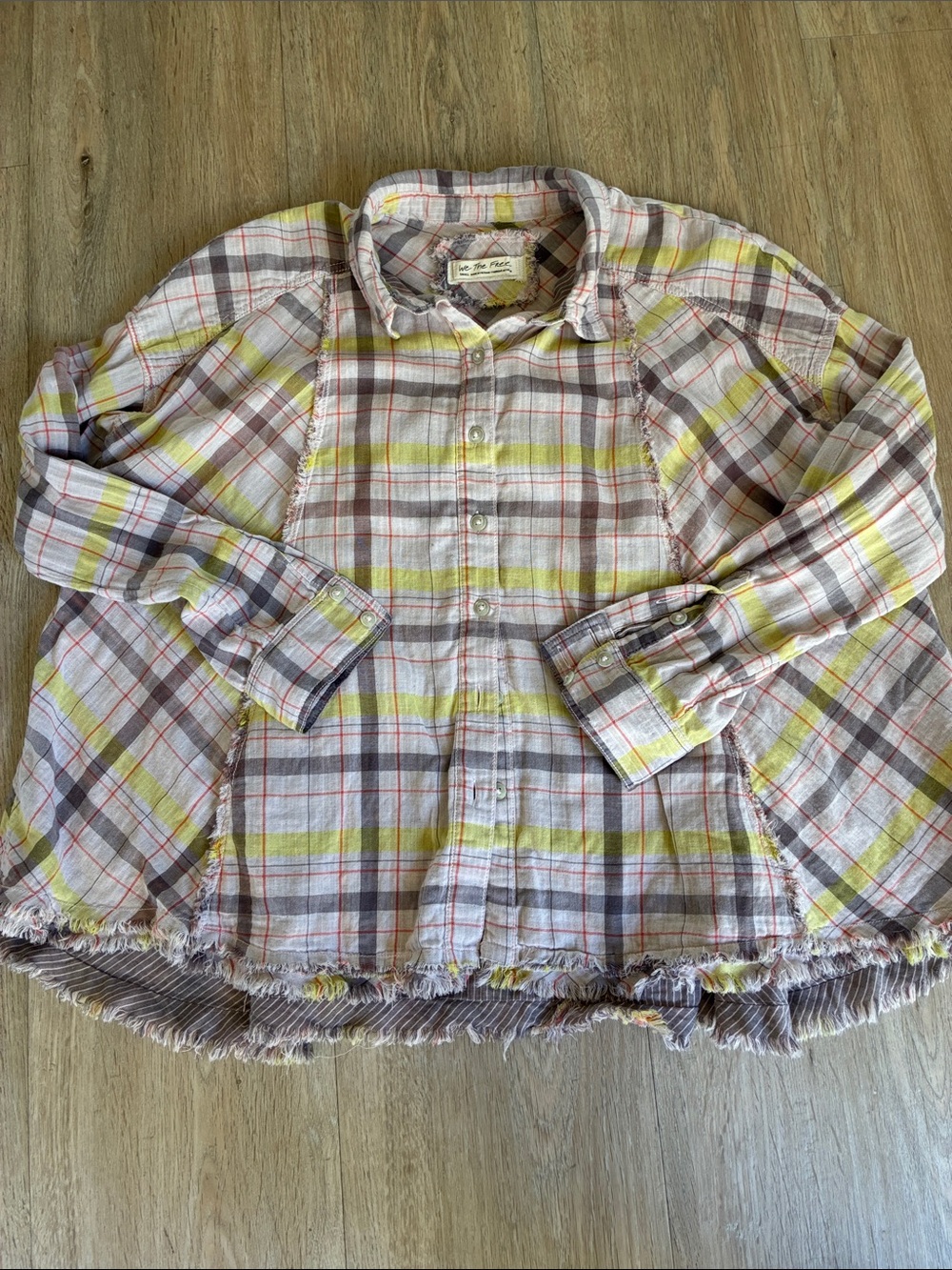 Free People plaid top
